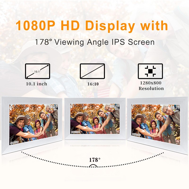Frameo 10.1 Inch Smart WiFi Digital Photo Frame,Digital Picture Frame