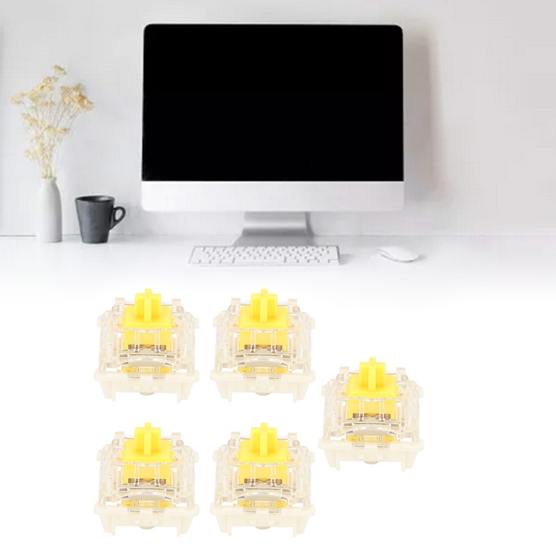 45Pcs Mechanical Keyboard Switches Waterproof Backlight Silent Linear Mechanical Key