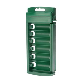 sourcing map Socket Organizer Box 1/2" Drive 6 Slots Portable ABS Plastic Socket Clip Rail Holder for Metric & SAE Deep Sockets