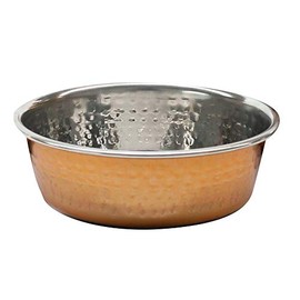 Rosewood 06205 Modern Non-Slip Feeding and Drinking Bowl for Dogs/Pets Made of Copper/Stainless Steel, Large, 1900 ml