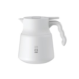 HARIO V60 Insulated Stainless Steel Server PLUS 800 Capacity: 800ml White VHSN-80-W