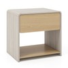 Giantex Modern Nightstand with Drawer, Wooden Bedside Table with Storage