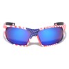 V.W.E. 2 Pairs Men USA Patriotic Sport Wrap Around Sunglasses