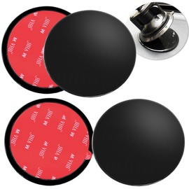 4 Pack 73mm/2.87" Adhesive Dashboard Pad Mounting Disk, Universal Suction Cup Mounting Disc for Suction Cup Phone Holder Mount Garmin GPS Magellan Sat Nav Dash Cam Bracket Stand Stick, Black