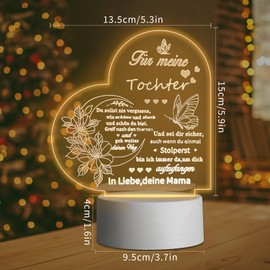 Seasboes Gifts for Daughter, Girlfriend, Grandmother, LED Lamp Night Light, Cute with Wood Grain, Thanksgiving Gift, Gifts for Birthday, Christmas, Thanksgiving Day Gifts (nver)