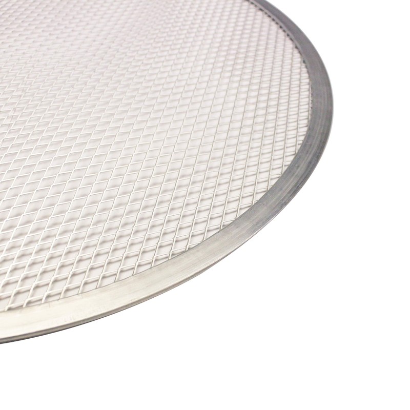 Thunder Group Seamless-Rim Aluminum Pizza Screen, 14 Inch