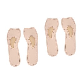 Minkissy 2pcs Pair Shoe Inserts for Women Cowhide Leather Material Insoles for High-heel Wearers for Various Shoes