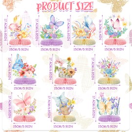 10Pcs Butterfly Honeycomb Party Decorations,Summer Pink Purple Butterfly Flowers Centerpieces 3D Table Honeycomb Toppers Butterfly Theme Party Decor for Girls Baby Shower Party Photo Prop Supplies