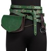 EpicCos Leaf-Patterned Waist Bag, Renaissance Multi-Turn Wrapped Faux Leather Belt