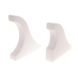 Baseball Bat Wall Mount - Vertical/Vertical Screw Mount Plastic in White, Made in Germany | Xebtec (Horizontal)