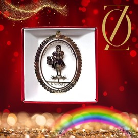 Wizard of Oz Christmas ORNAMENT There's No Place Like Home Dorothy Toto & Ruby Slippers