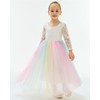 2Bunnies Girl Peony Lace Back A-Line Straight Tutu Tulle Party
