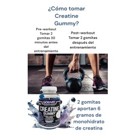 Gomitas De Creatina 90 Gomitas De 3 Gramos Cada Una Blueberry