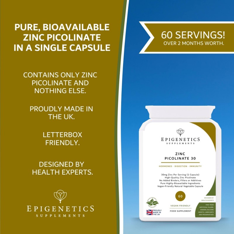 Zinc Picolinate 30 | 30mg Zinc Supplements for Men &
