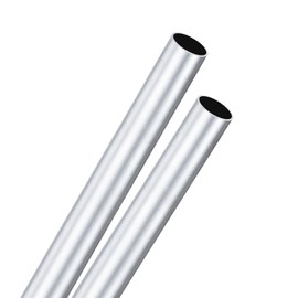 M METERXITY M METERXITY 2-Pack 300mm 6063 Aluminum Round Tube, 18mm ID 20mm OD Seamless Aluminum Tubing for Construction/Machining/DIY Crafting, Metal Straight Pipe [0.71"x0.79"x12"]