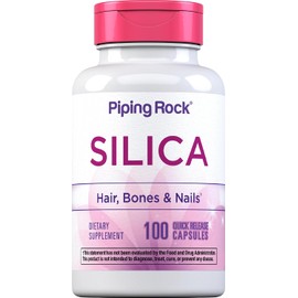 Piping Rock Suplemento De Sílice 500Mg | 100 Cápsulas | Extracto De Cola De Caballo | Vitaminas Para Cabello, Huesos Y Uñas | Sin Gluten, Sin Omg.