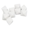 20 Pcs 8 Sided Dice Set Plastic White 2.8x2.8x2.8cm Pen