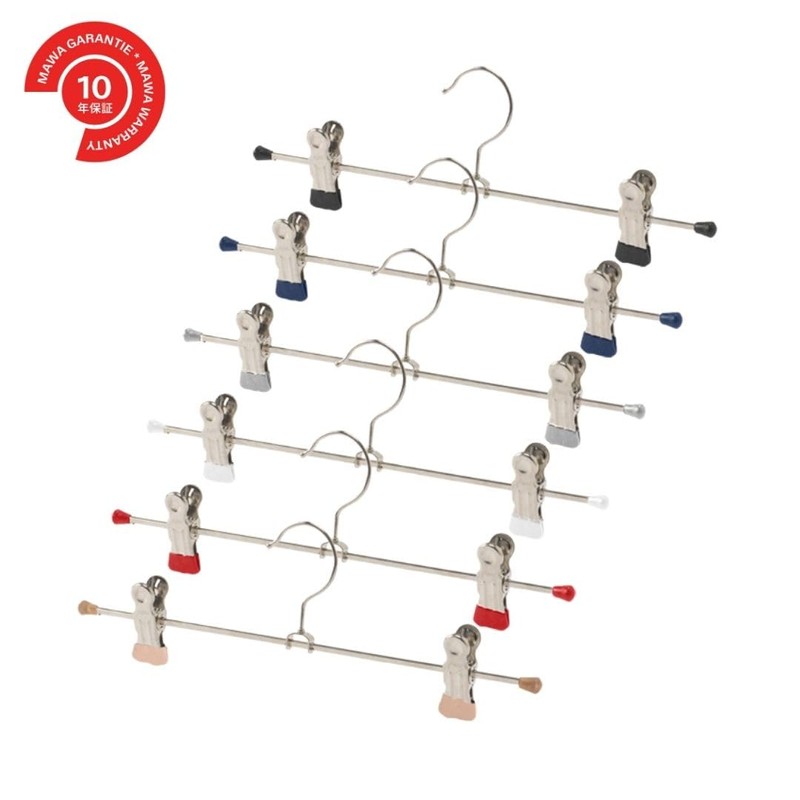 Mawa Hanger Pants Skirt Slacks Clip Hanger Width 11.8 inches