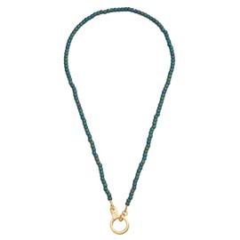 Air & Anchor Beaded Cuff Keeper Necklace, Ring Holder Necklace for Women and Men, Necklace Ring Holder & Pendant Holder, Ring Keeper Necklace, Ring Necklace Holder for Women and Men, Glacier Green