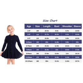 SMILING PINKER Little Girls Pleated Dress School Uniform Long Sleeve Button Front Knit Sweater Dress (Yellow, 7-8 Years)