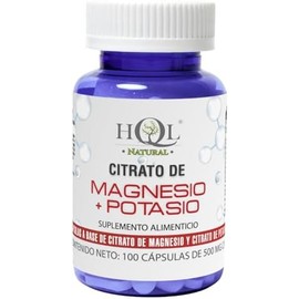 HQL Citrato de Magnesio  Potasio 100 Cápsulas 500mg