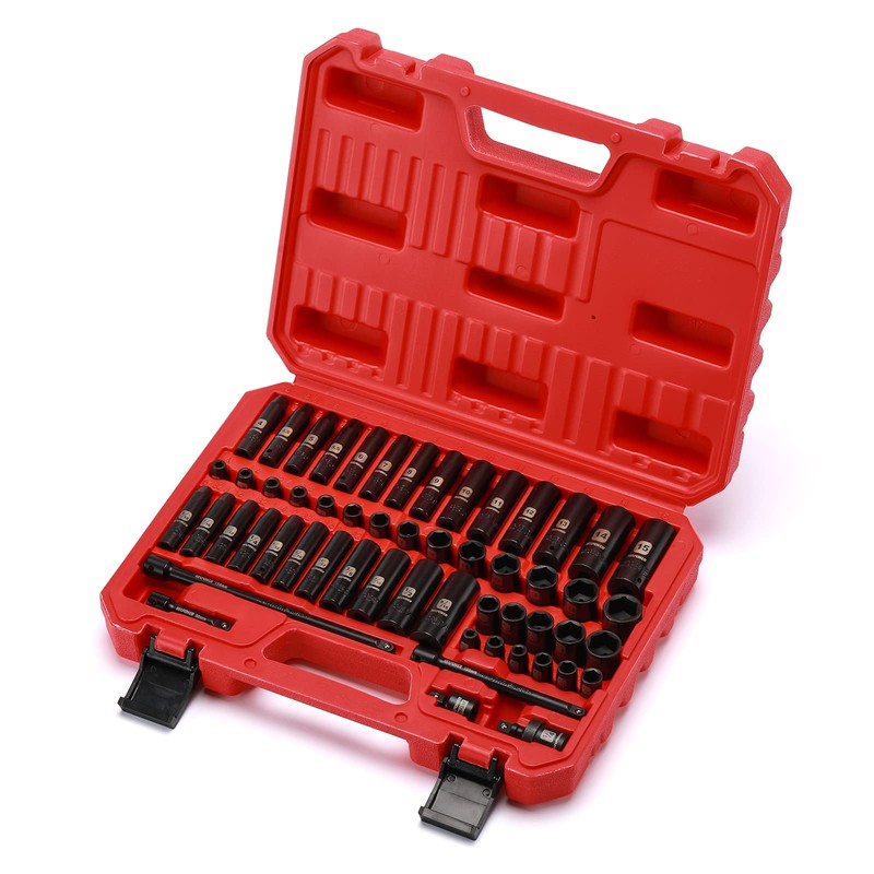 MIXPOWER 55 Pieces 1/4" Dr. Impact Socket Set, CR-V, 6