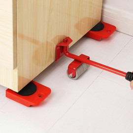 Desuibao Furniture Moving Dolly 4 Wheels, Furniture Sliders with Wheels, Furniture Lifters for Heavy Furniture, 330lbs Load Capacity Furniture Lift Mover Tool Set to Move Sofa Bed Table Appliance, Red