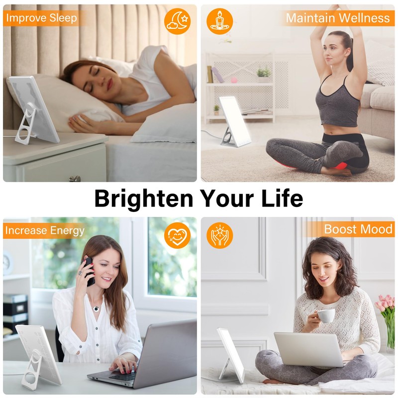 Bravmate Daylight Lamp 10000 Lux Daylight Lamp with 45° Adjustable