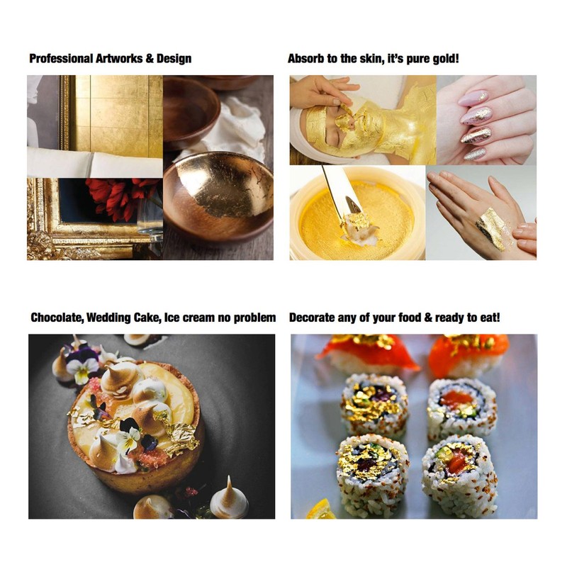 99.99% Pure Gold Edible Gold Leaf Sheet 24K GoldleafKing Zen