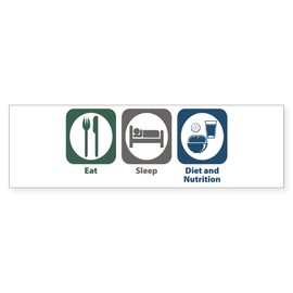 CafePress Eat Sleep Diet and Nutrition Sticker (Bumper 10 Pk 10"x3" Rectangle Bumper Sticker Car Decal (10 pack)