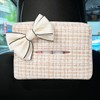 DUSCOKE Car Tissue Holder, Cute Bow Tissue Box Cover for
