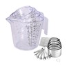 7x Stainless Steel Measuring Cups with 6x Measure Spoons Set,4x