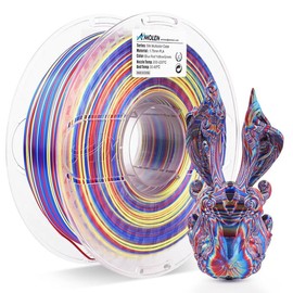 Silk S-Series PLA 3D Printer Filament, Shiny Multicolor Rainbow PLA Filament, 1.75mm:_Black Pink White 1KG