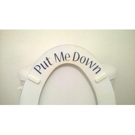 CreativeSignsnDesigns Put Me Down - Toilet seat Bathroom Vinyl Decal (Pack of 2- Black)