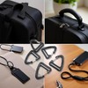 20Pcs Black Plastic Triangle 1 Inch Carabiners, Snap Hook Fasteners