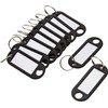 WEDO 262811801 Key Ring for Labelling, Black, Pack of 100,