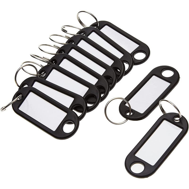 WEDO 262811801 Key Ring for Labelling, Black, Pack of 100,