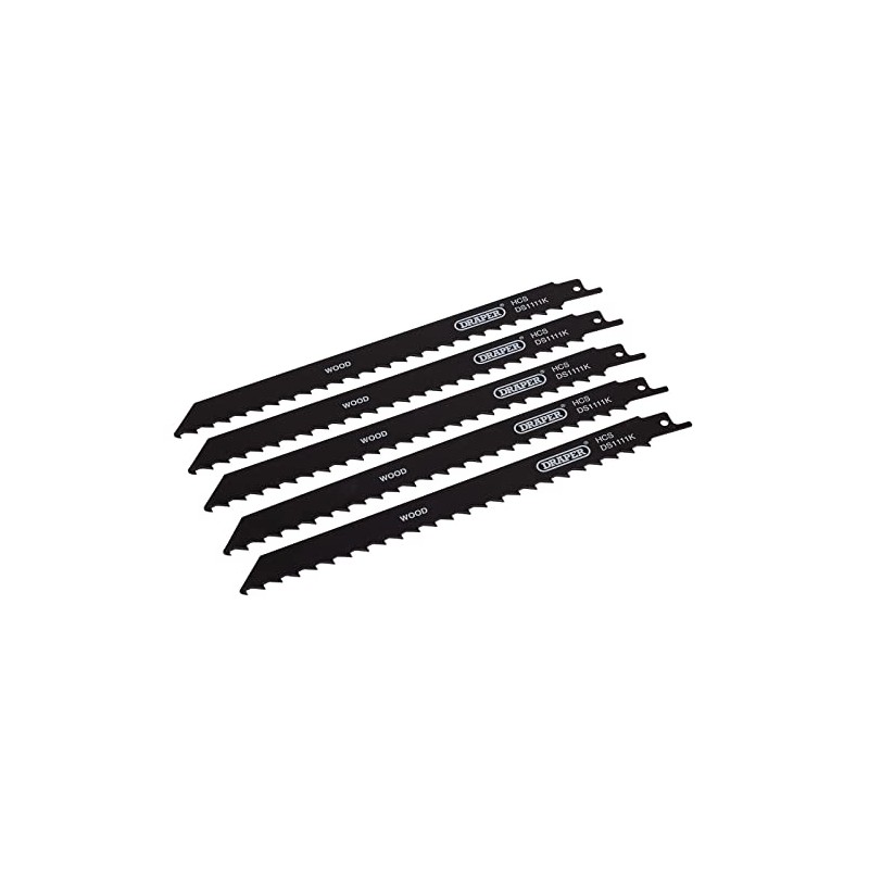 Draper 38589 Reciprocating Saw Blades for Wood and Plastic Cutting,