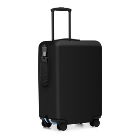 ReignSword Travel Luggage Cover Suitcase Protector Fit 26-28 Inch Luggage, Washable Luggage Covers with Side Pocket for Suitcase Tsa Approved (Black, L), Black, L