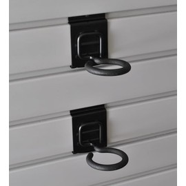 GaragePro Black Metal Fishing Rod Holder (Pair) for Slatwall Panels Organization