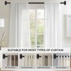 JRZOO Wrap Around Curtain Rods Black, Blackout Heavy Duty Curtain