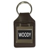 Leather Keyring Birthday Name Optional Engraving - Woody
