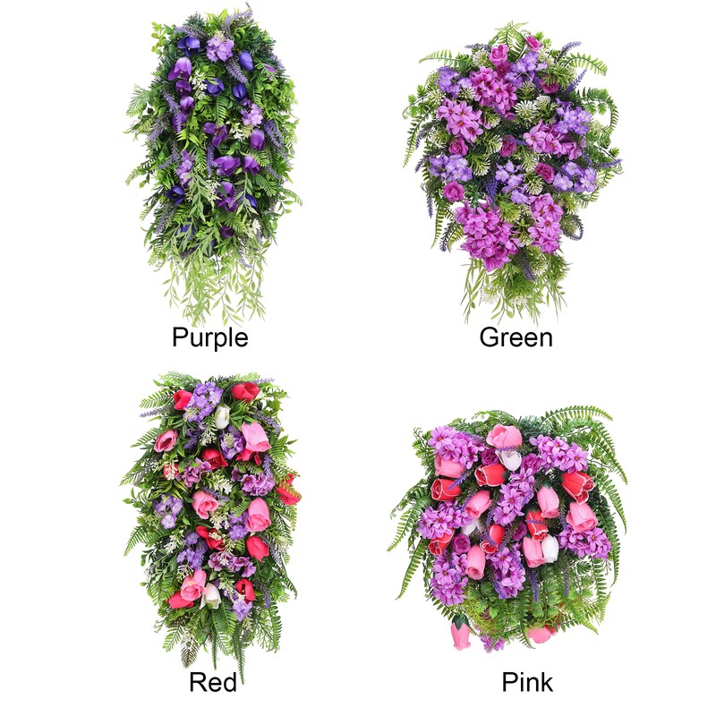 Artificial Flower Wreath Wreath with Lilacs Hyacinths Hydrangeas Spring Summer