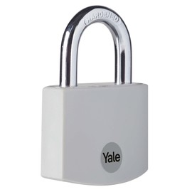 Yale - YE3B/38/119/1/GR Standardsicherheit 38 mm Aluminium Vorhängeschloss - Grau - offener Häutchen mit offenem Stahl - 3 Tasten