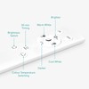 Navaris Flush Mount Ceiling Light - 15.75" Diameter Drum Lamp