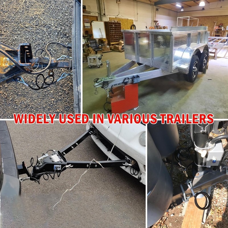 VIVBOO 66" Trailer Safety Cables with Hooks Tow Straps 2-Pack