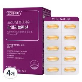 More Nature Premium Borage Oil Gamma Linolenic Acid, 60 Tablets, 4 Pieces / 모어네이처 프리미엄 보라지유 감마리놀렌산, 60정, 4개