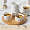MALACASA Ramekins 10 oz Oven Safe, Porcelain Creme Brulee Ramekins