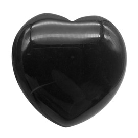 Ladeukoi Ladeukoi Black Obsidian Heart Pocket Palm Stone, Healing Crystal Romantic Love Energy Worry Stones Chakra Balancing Reiki Meditation 1.5" (40mm)