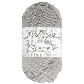 Scheepjes - Scheepjes 203 Gefrostet Silber Organicon Garn - 5x50g